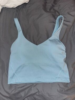 Gilly Hicks Light Blue V-Neck Tank Crop Top